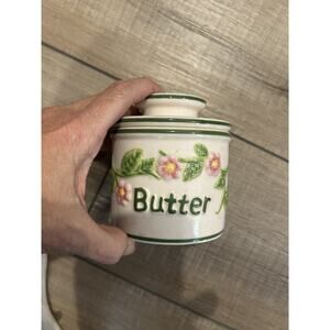 The Original Butter Bell Crock Floral Design Ceramic